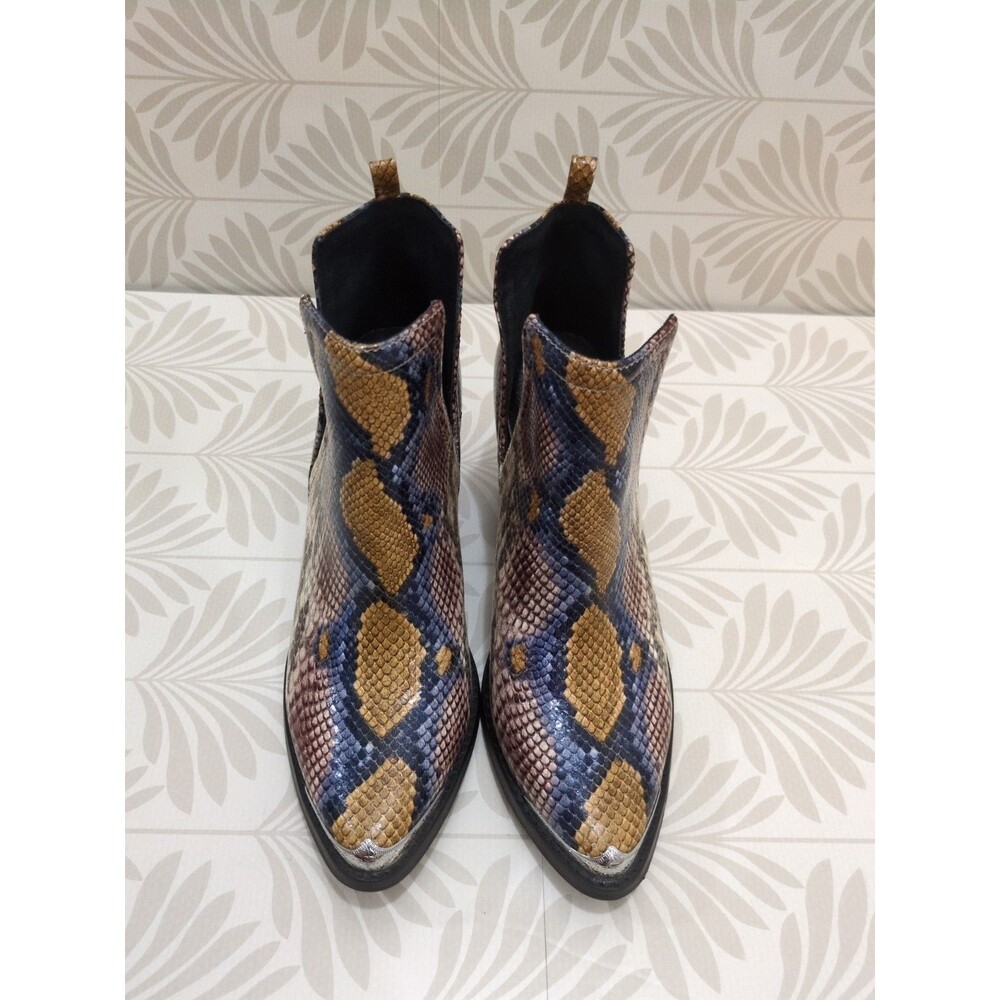 Jeffrey Campbell Cromwell Faux Snakeskin Ankle Boots – Women's 8